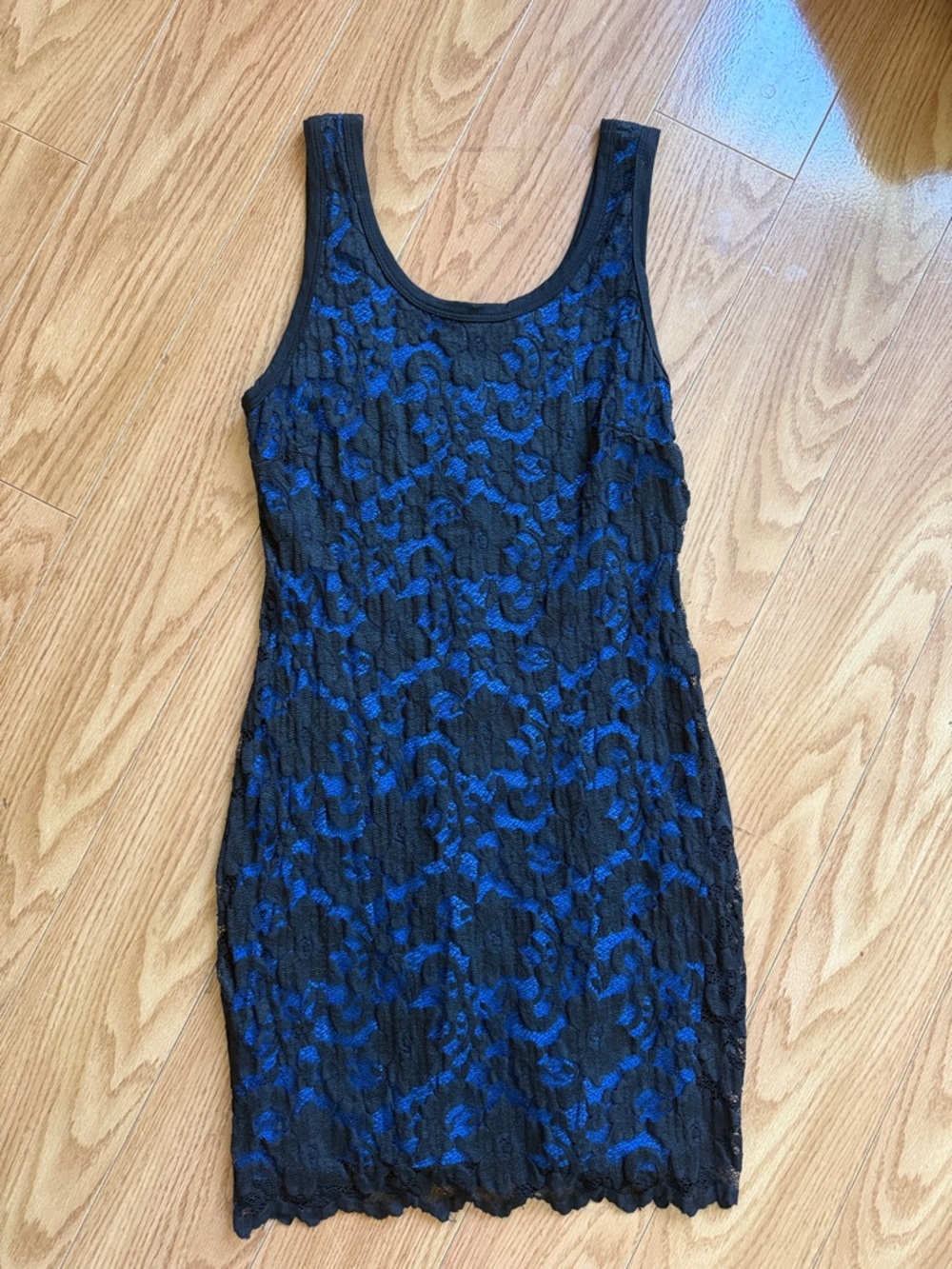 Fifteen Twenty Black & Royal Blue Lace Sheath Dress